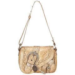 Dior Beige Python Shoulder Bag