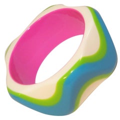 Color Pop 1980's Chunky Bangle Bracelet