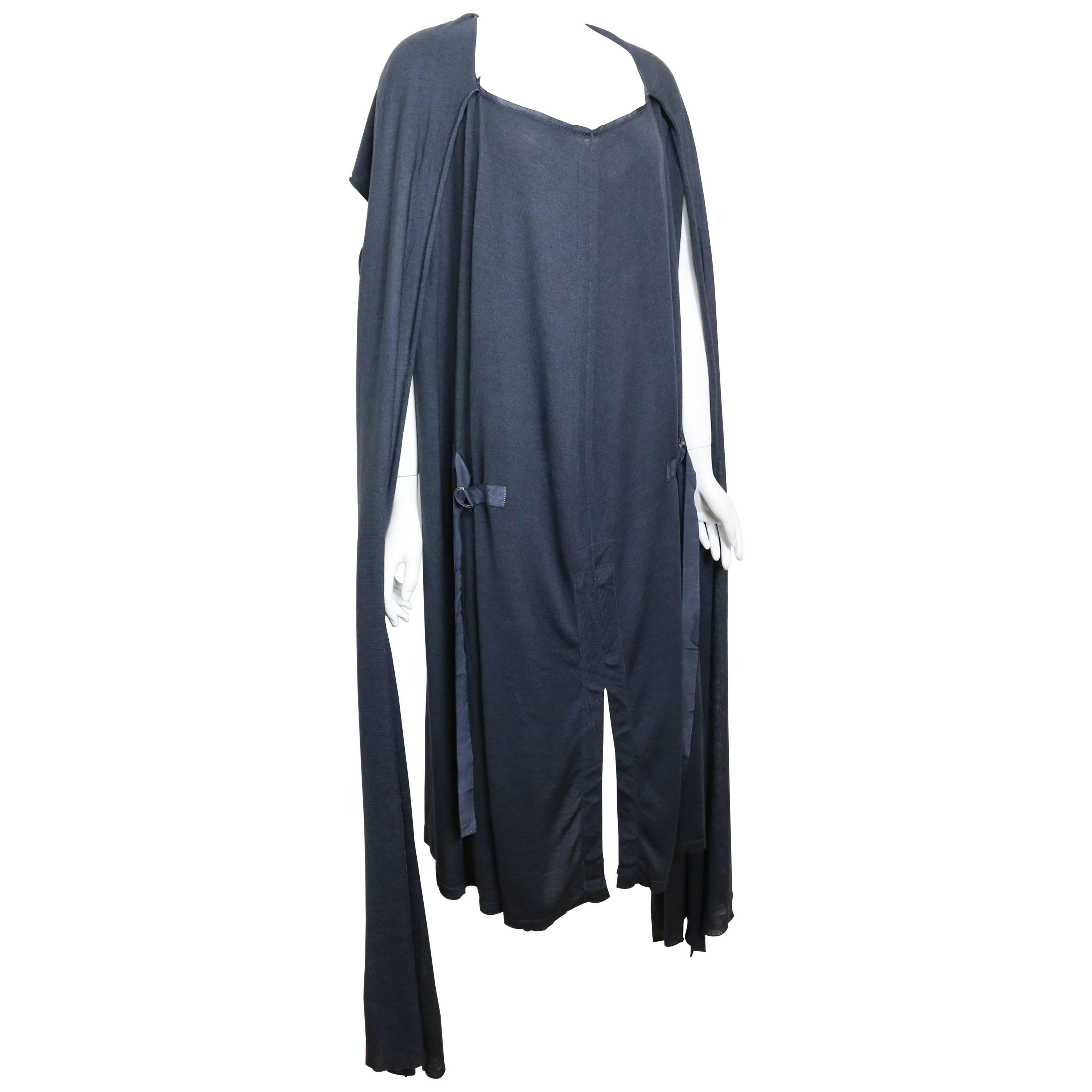 Yves Saint Laurent by Stefano Pilati Grey Wool Long Maxi Dress For Sale