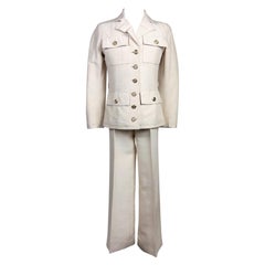 Yves Saint Laurent Abendanzug "Saharienne" Couture-Hose, CIRCA 1968 / 1970