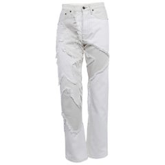 Acne Studios White Star Appliqued Denim Jeans M Waist 28"