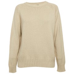 Weekend Max Mara Beige Knit Long Sleeve Sweater M