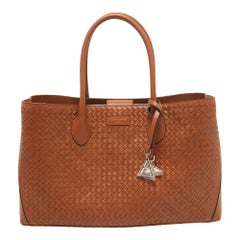 Aspinal Of London Brown Woven Leather London Tote