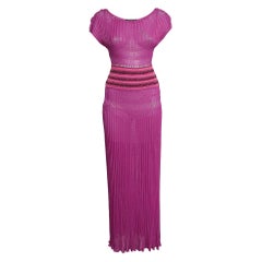 Class by Roberto Cavalli - Maxi abito in maglia a motivi rosa XS