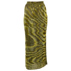 Ronny Kobo Green/Black Devore Midi Jay Skirt S