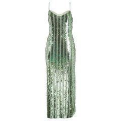 Galvan London Greene & Greene Sequin Maxi Dress L