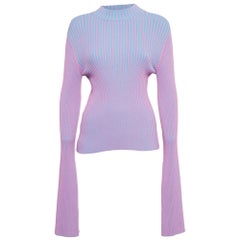 Solace London Purple Dania Rib Knit Top M