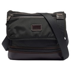TUMI Sac messager Alpha Bravo Beale en nylon et cuir noir/brun