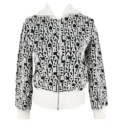 Chanel Kylie Jenner Style Iconic Logo Bomber Jacket 36 FR