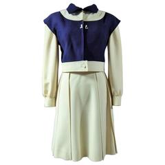 André Courrèges Haute Couture jacket and skirt, late 1960s