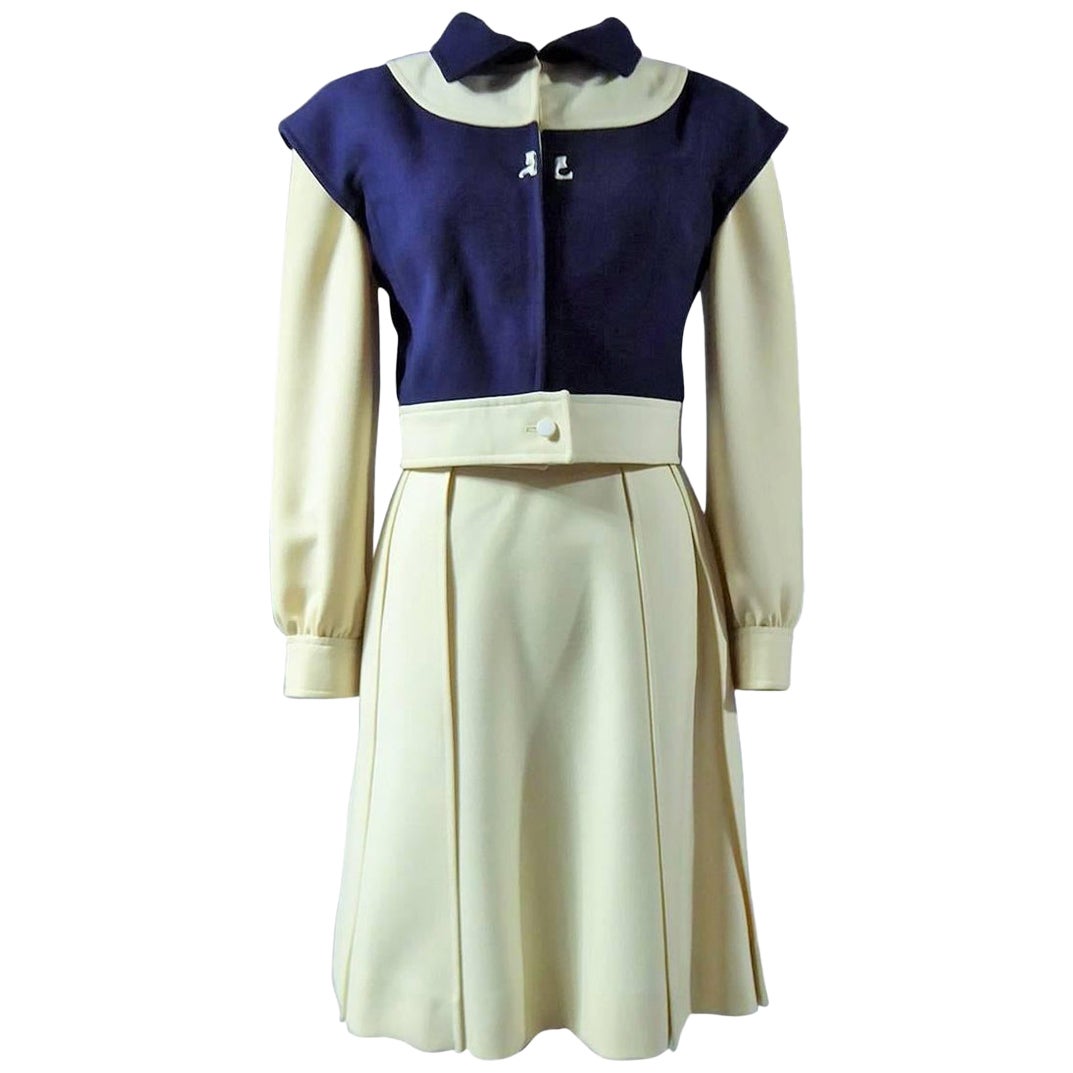 Giacca e gonna di André Courrèges Couture - Francia, fine anni '60