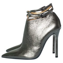 Bottega Veneta, metallic leather ankle boots