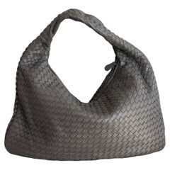 Bottega Veneta Hobo Bag Lambskin leather Dark Grey 47cm