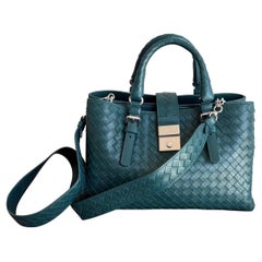 Bottega Veneta Roma Intrecciato Nappa Verde Con Cinturino Piccolo 30cm