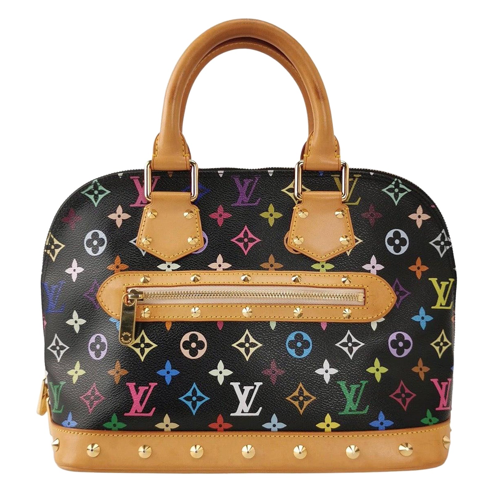 Louis Vuitton x Takashi Murakami Alma Small Black Multicolor For Sale