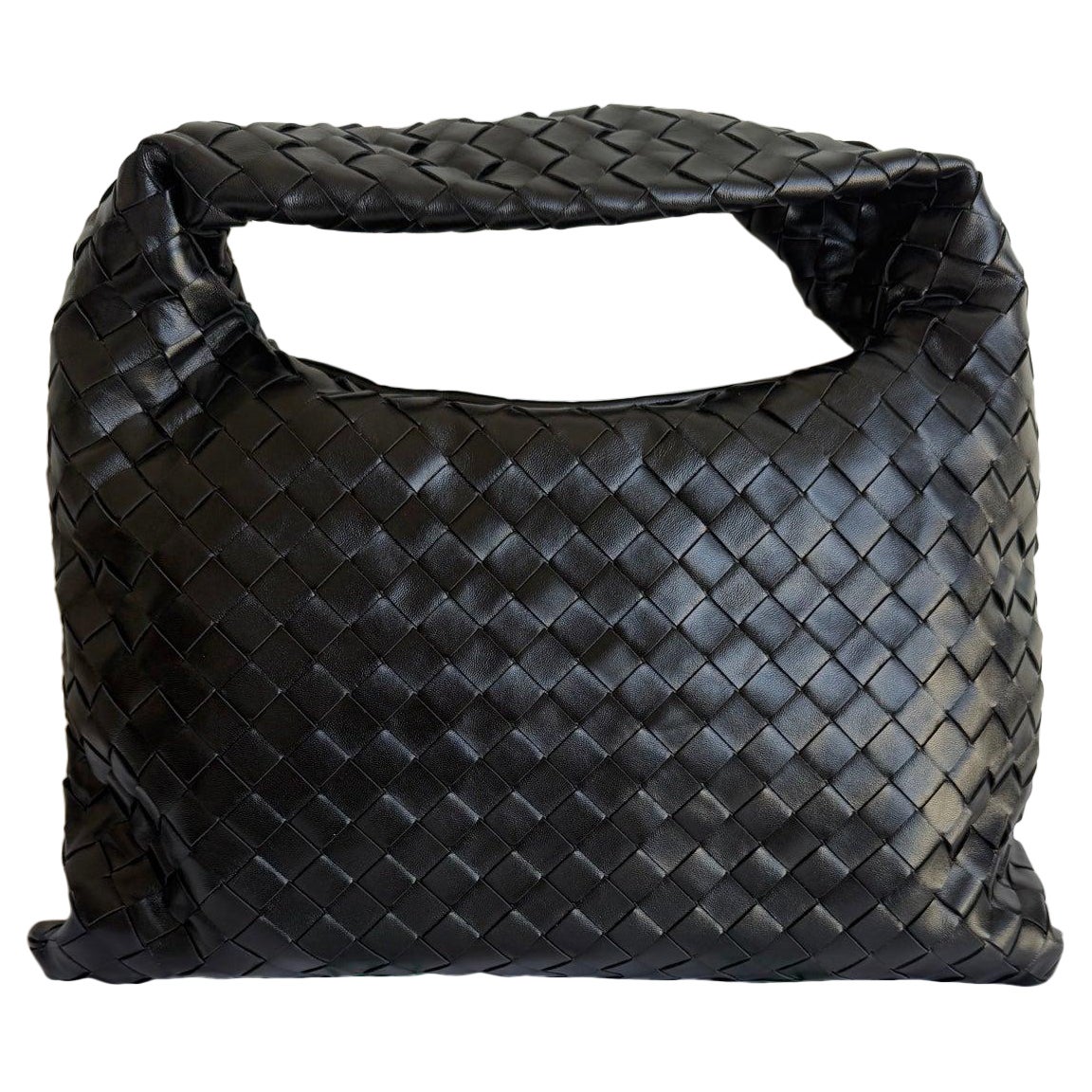 Bottega Veneta Hop Hobo Small Leather Black