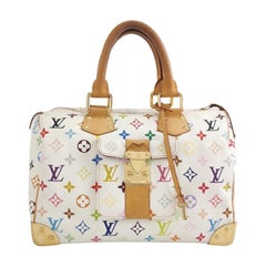 Louis Vuitton x Takashi Murakami Speedy 30 Lock Blanco Multicolor