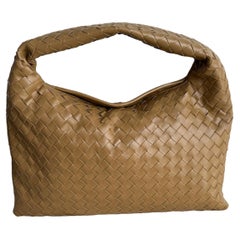 Bottega Veneta Hop Hobo Medio in pelle marrone nocciola