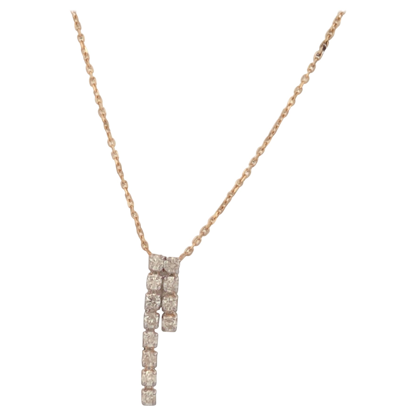 Primrose Diamond Necklace 14K Yellow Gold, 0.33ct Diamond Pendant