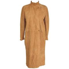 1980s Genny beige leather dress tunic size 42 12