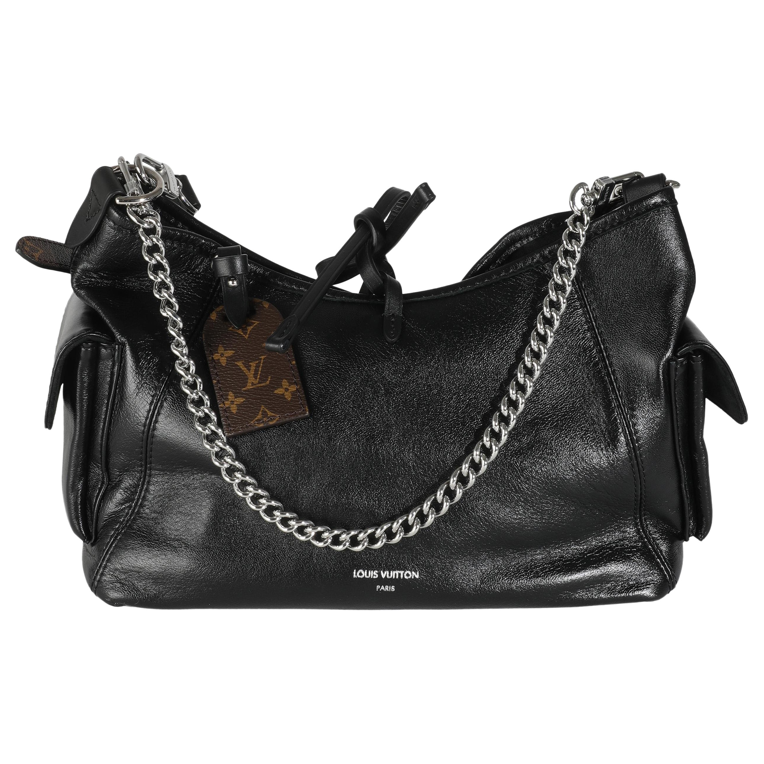 Louis Vuitton Black Lambskin CarryAll Cargo Vibe PM For Sale