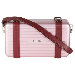 Dior x Rimowa Rose Aluminum Personal Clutch On Strap