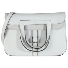 Hermès Bleu Pale Clemence Halzan 25 PHW