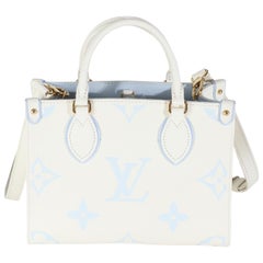 Louis Vuitton Latte Candy Blau Monogramm Riesen Empreinte Onthego PM
