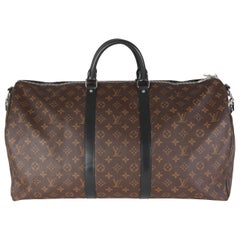 Louis Vuitton Monogram Macassar Canvas Keepall Bandouliere 55