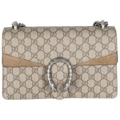 Gucci Beige GG Supreme Canvas Small Dionysus Chain Bag
