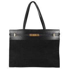 Saint Laurent Black Canvas Manhattan Tote