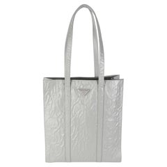 Prada Napa Gris Pizarra Tote Pequeño Antiguo