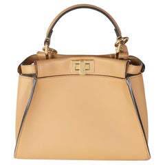 Fendi Miele Scuro Nappa Petite Peekaboo I SEE U Satchel