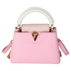 Louis Vuitton Candy Pink Taurillon Fiore a catena Mini Capucines