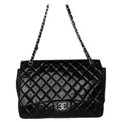 Chanel Lambskin Quilted Maxi Classic Single Flap Black
