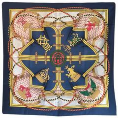 Hermes Vintage Grand Tenues Silk Scarf 