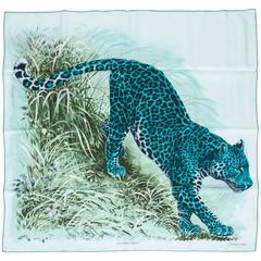 Hermes Silk Panthera Pardus Scarf New in Box with Ribbon 12