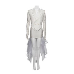 Comme des Garçons Ensemble nuptial composé d'un blazer blanc et d'une jupe en organza, FW 1987