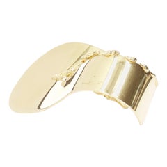 rare OLD CELINE Phoebe Philo Runway Devoured gold tear statement bangle cuff S