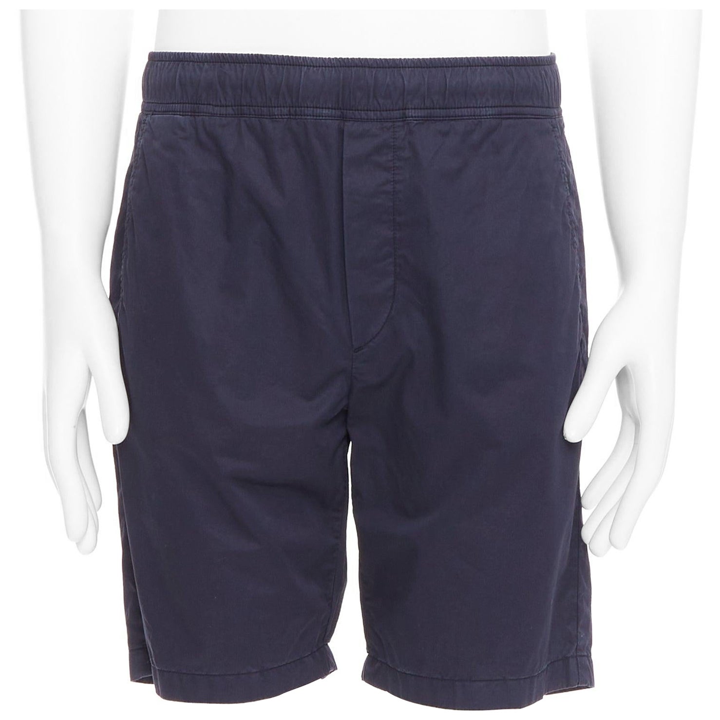BOTTEGA VENETA navy washed cotton pocketed casual shorts IT46 S For Sale