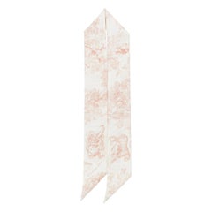 CHRISTIAN DIOR Toile De Jouy Sauvage Mitzah beige white print skinny scarf