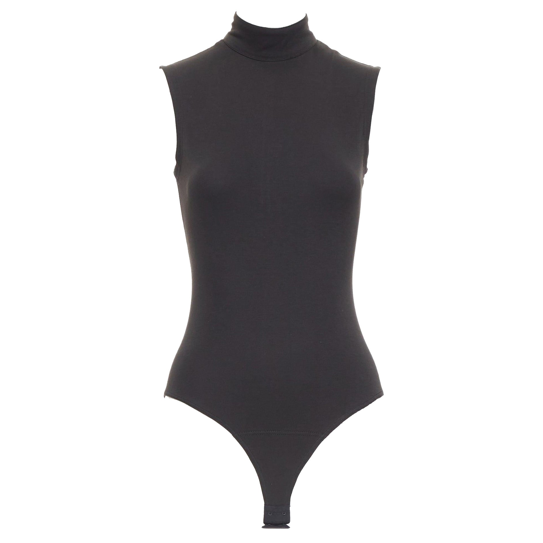 ISTANTE 1995 Gianni Versace black cotton hi neck bodysuit IT38 XS For Sale