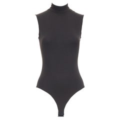 ISTANTE 1995 Gianni Versace black cotton hi neck bodysuit IT38 XS