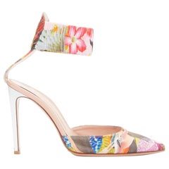 GIANVITO ROSSI ALTUZARRA - Décolleté con polsino elastico in tessuto floreale multicolore EU37