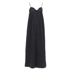 BEVZA black 100% wool Seashell bust wide leg overall jumpsuit XS