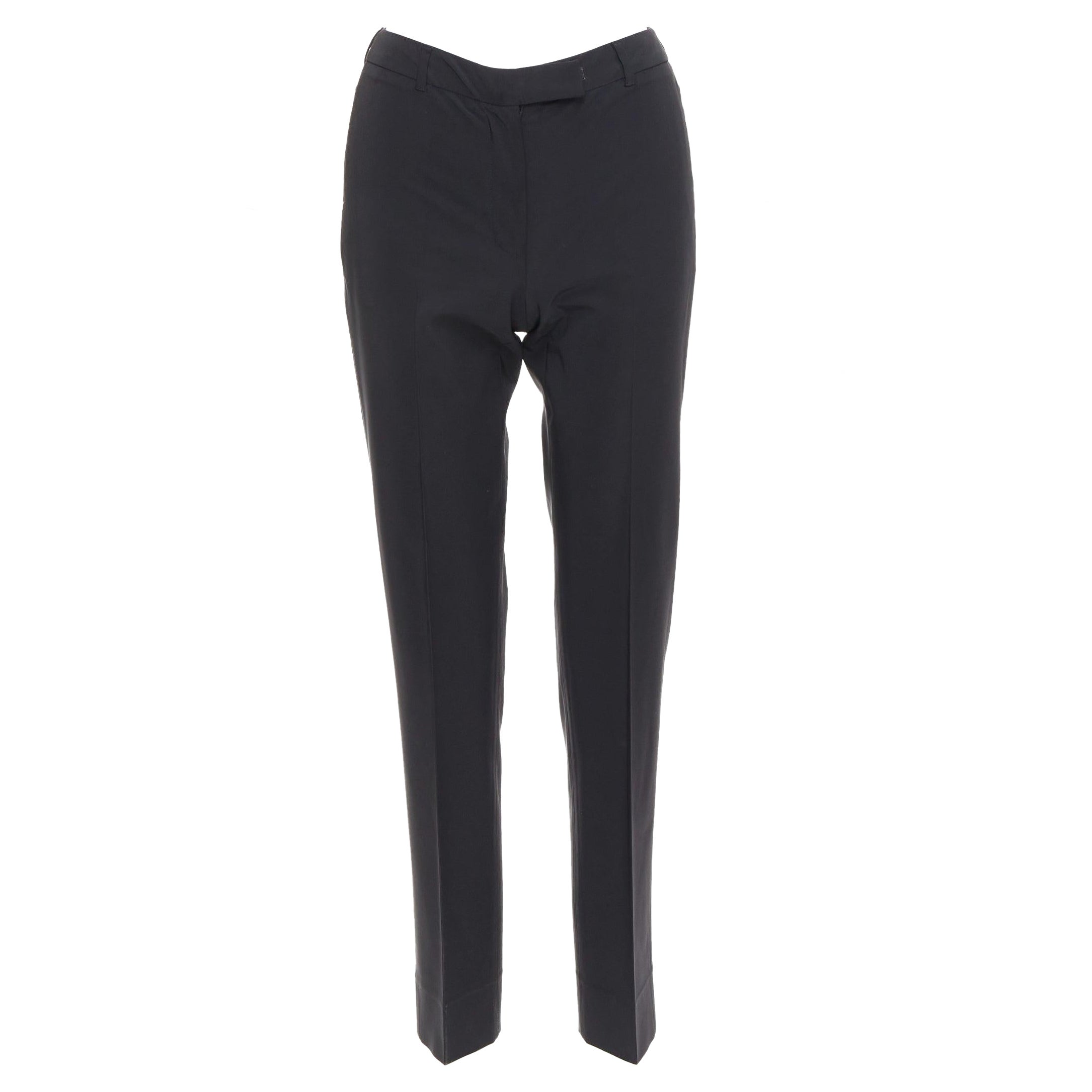 PRADA Vintage Black magic tape front crop trouser  pantalon IT38 XS