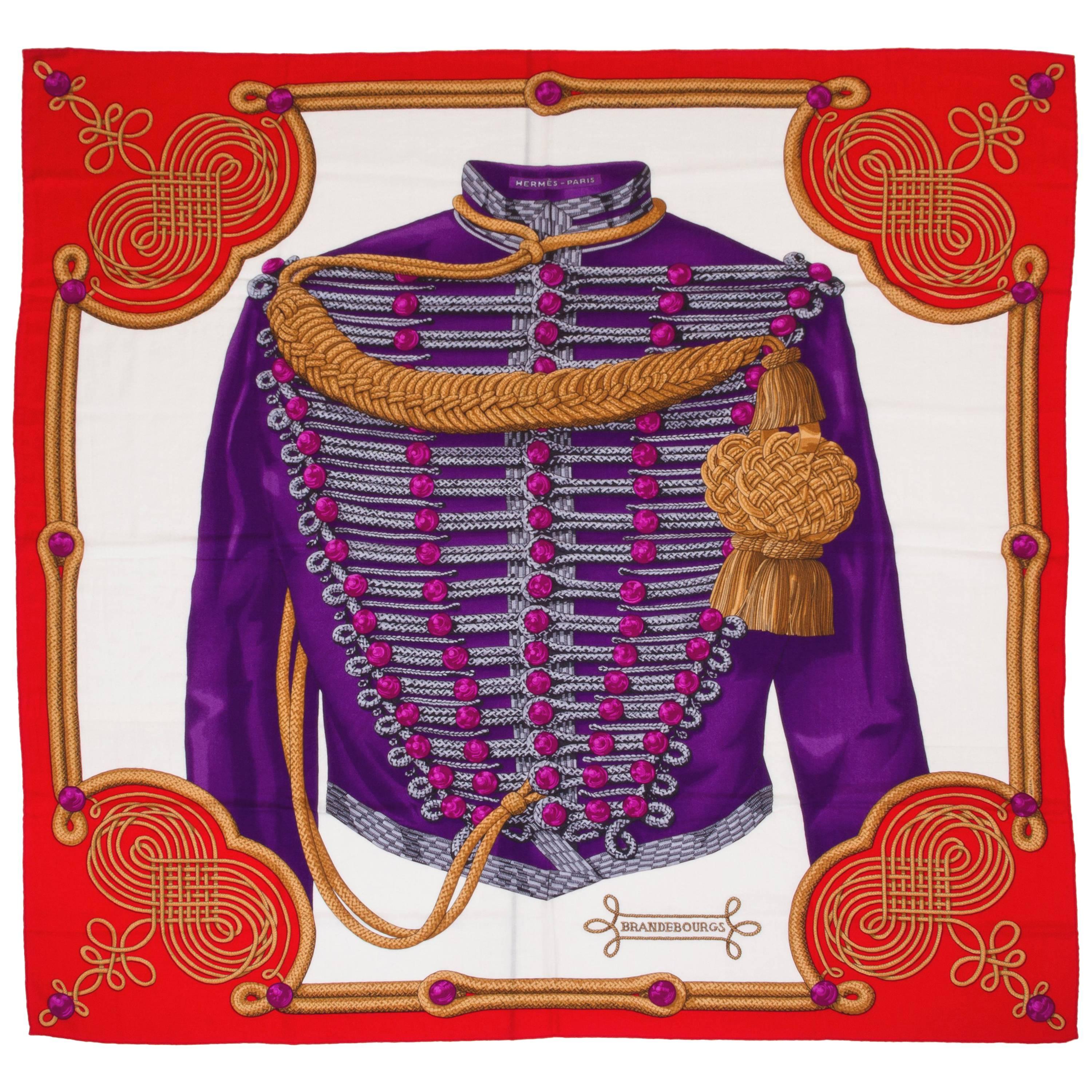 Hermes Silk Cashmere 55" Brandenburg Shawl, Cathy Latham
