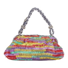 rare BOTTEGA VENETA 2006 Limited Edition multicolor scaled leather frame bag
