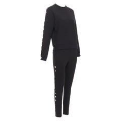 OPENING CEREMONY Set di pantaloni in neoprene nero tagliato a laser con buchi S