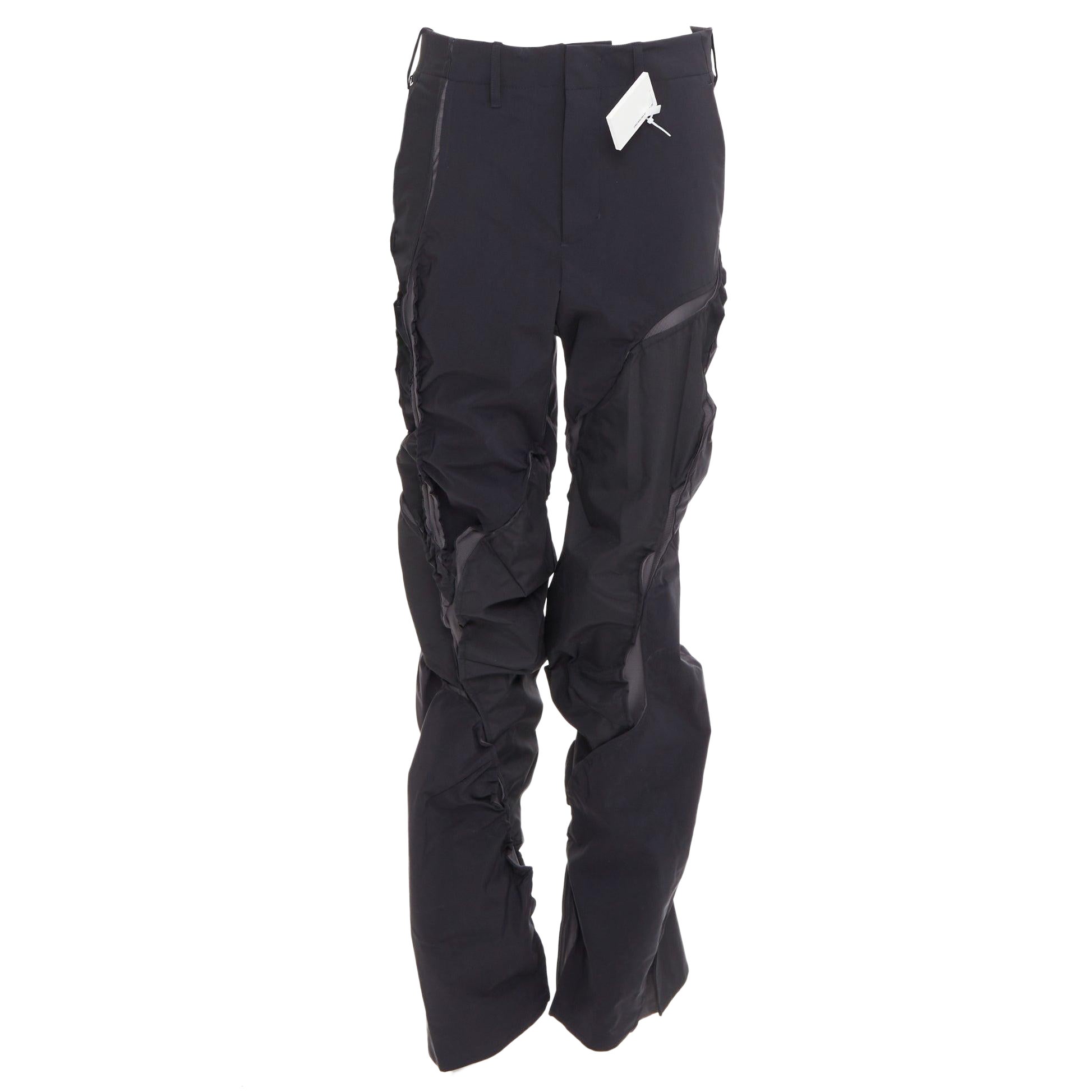 POST ARCHIVE FACTION 6.0 Technical Left black deconstructed pants S